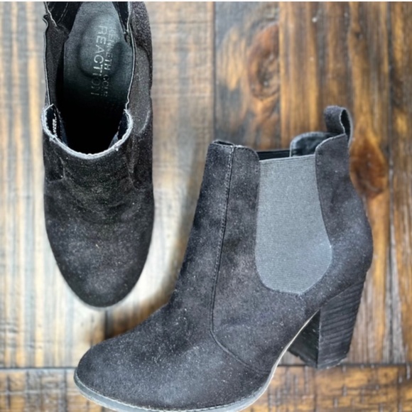 Kenneth Cole Reaction Shoes - Reaction by Kenneth Cole Black Chunky Heel Ankle Boot